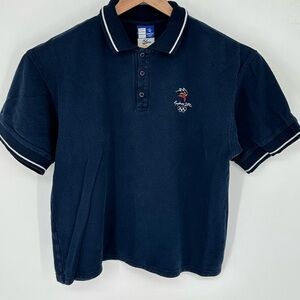 VTG Sydney 2000 Olympics Polo Shirt Sz L Mens Millennium Collection Logo Blue T7